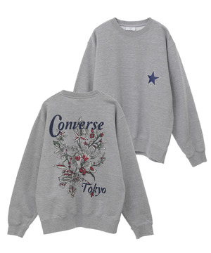 PIGMENT DYE FLOWER LOGO SWEAT