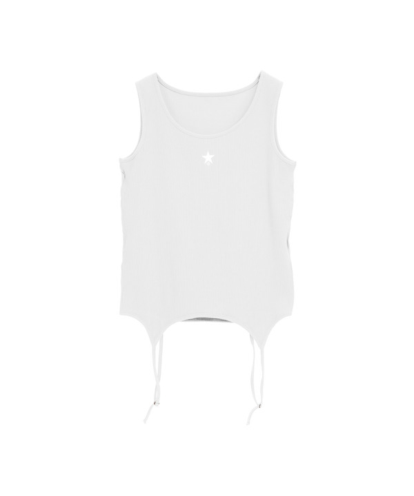 STAR★ ONEPOINT GARTER RIB TANK TOP 詳細画像 ホワイト 1