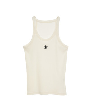 STAR★ ONEPOINT RIB HALTER NECK TANK TOP