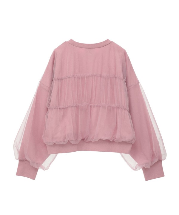 SHIRRING TULLE DOCKING SWEAT 詳細画像 14