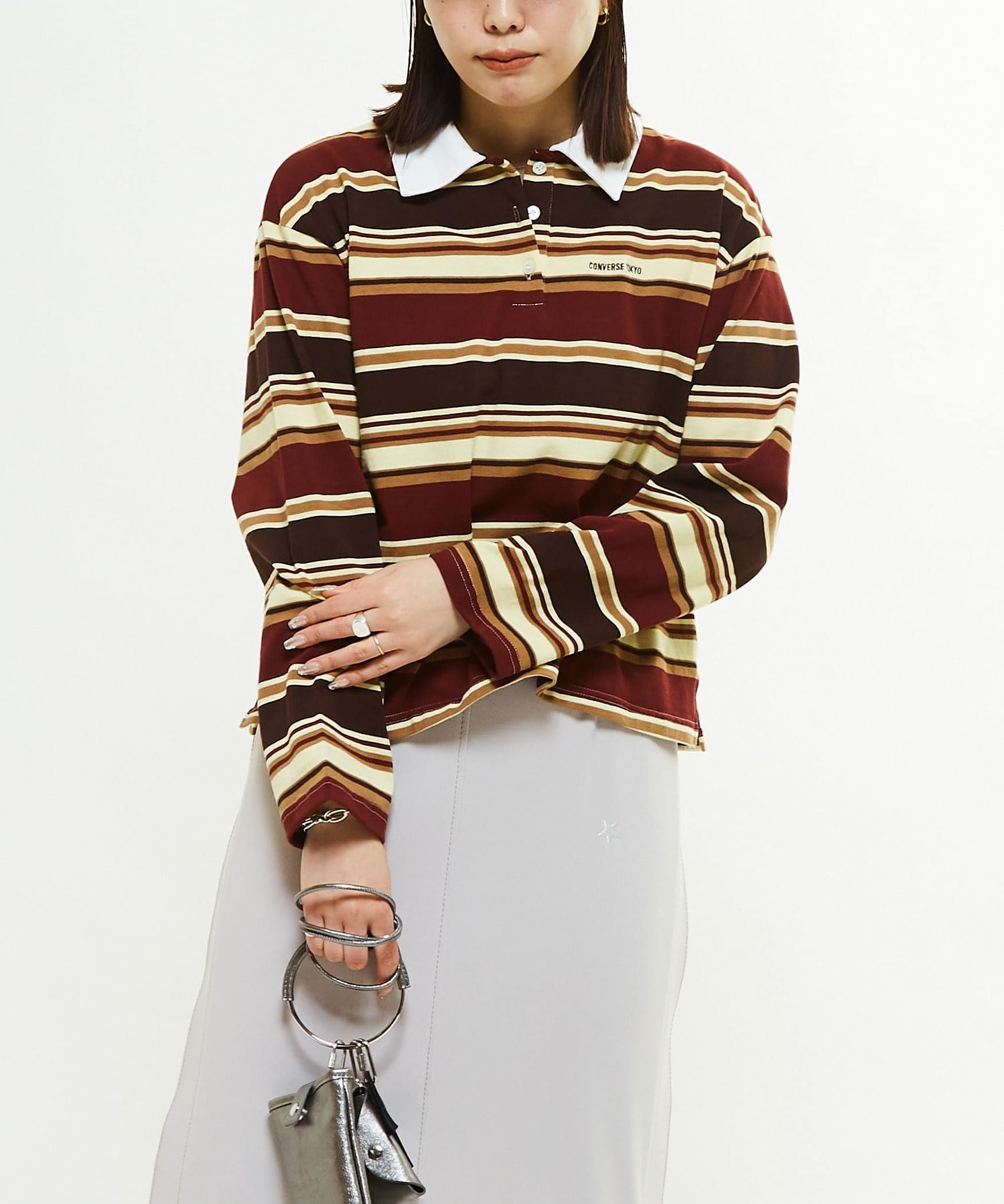 MULTI BORDER RUGGER TEE｜CONVERSE TOKYO (コンバース
