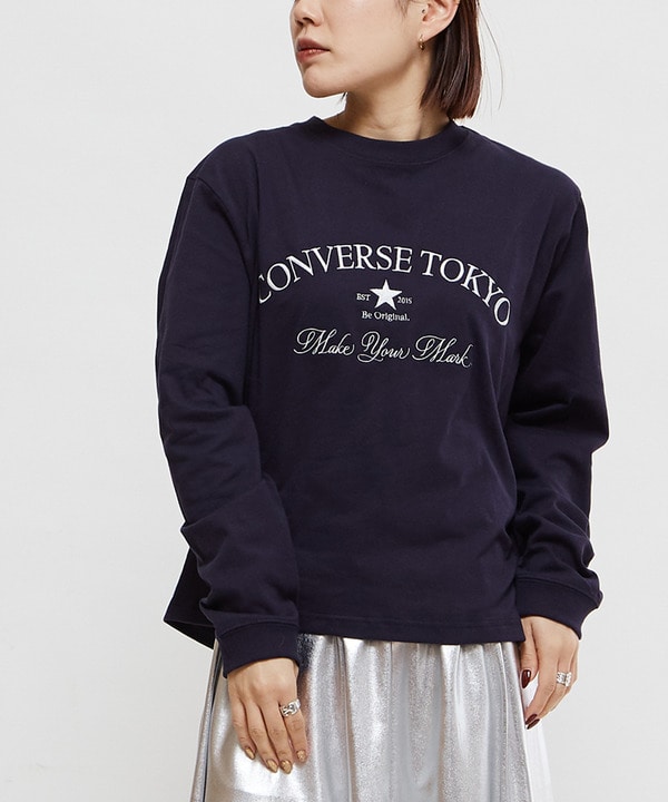 EMBROIDERY LOGO LONG SLEEVE TEE 詳細画像 ネイビー 1