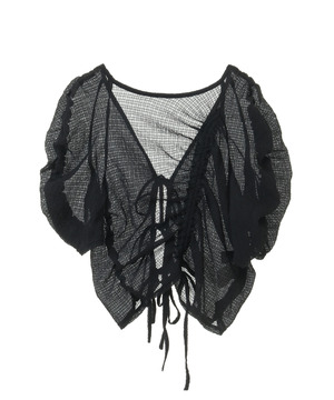 【HL】2WAY SHIRRING SHEER BLOUSE