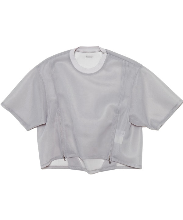 【HL】SHEER MESH ZIP PULLOVER 詳細画像 ライトグレー 1