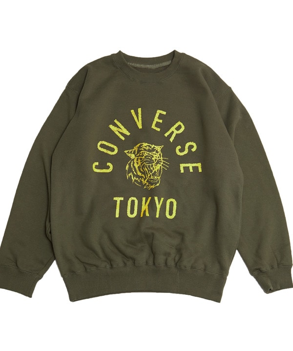 【WEB LIMITED】TIGER LOGO PRINT SWEAT 詳細画像 オリーブ 1