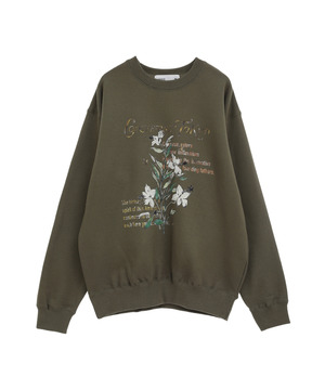 【WEB LIMITED】LILY FLOWER PRINT SWEAT