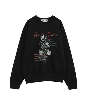 【WEB LIMITED】LILY FLOWER PRINT SWEAT