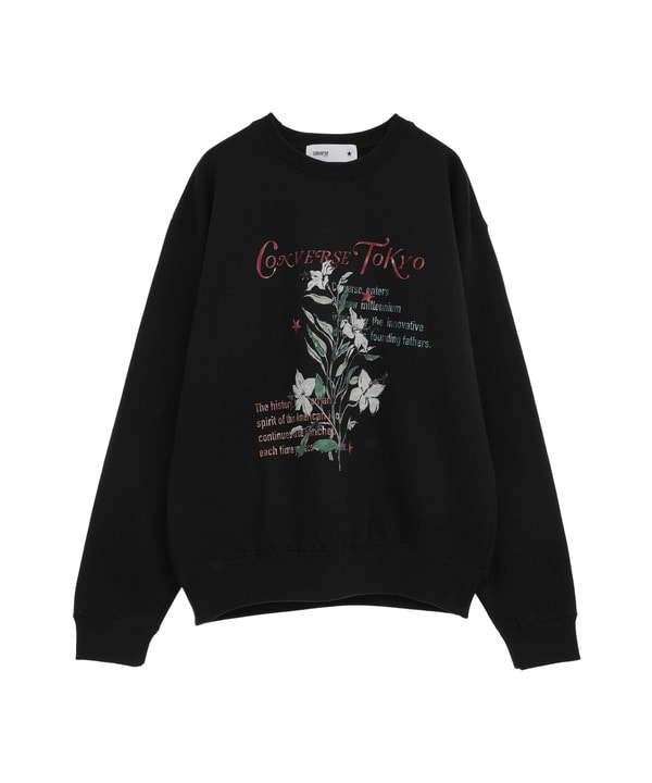 【WEB LIMITED】LILY FLOWER PRINT SWEAT 詳細画像 ブラック 1