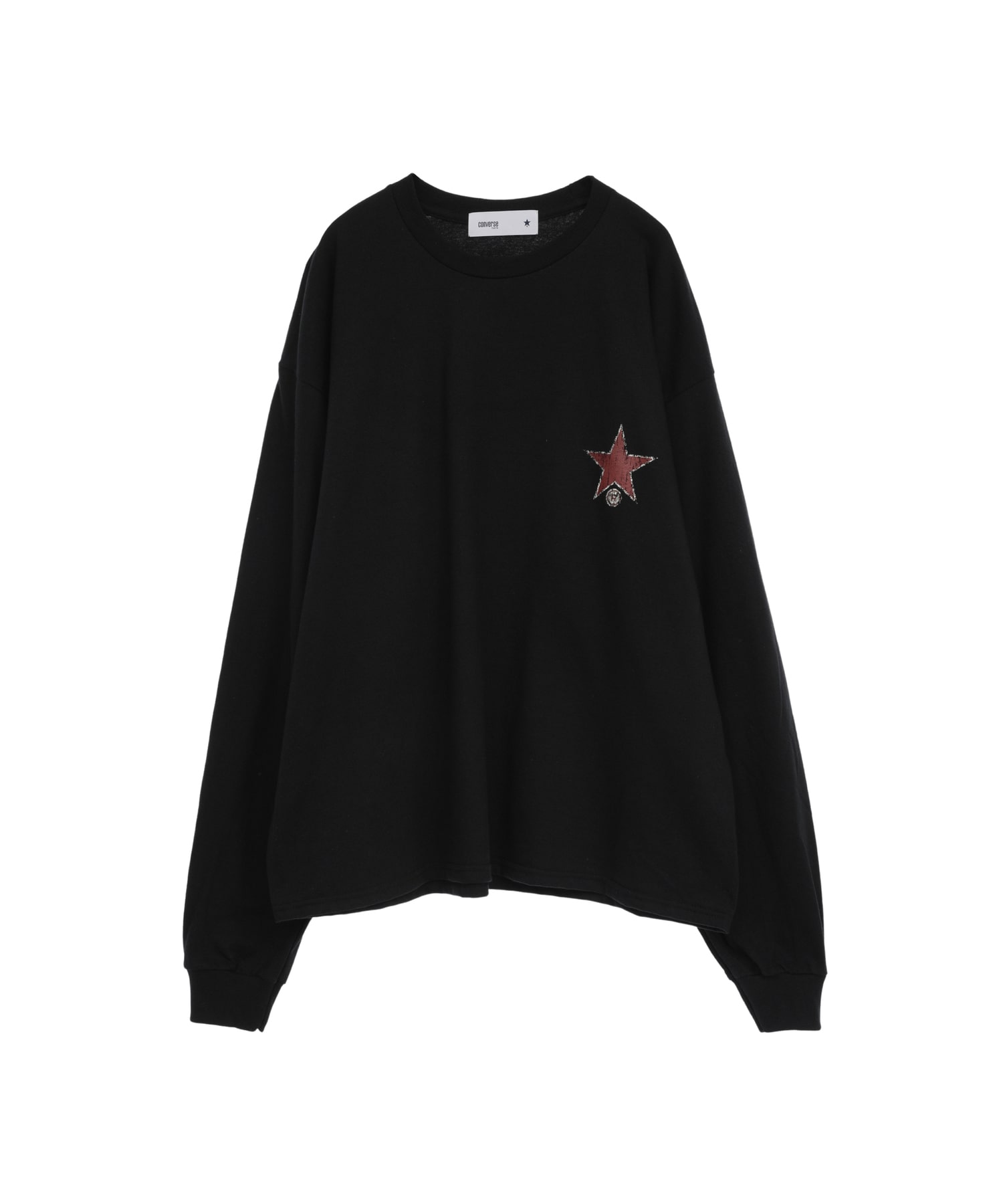 2025-25 秋冬新作  ハイブランドの 限定展開】FLAG LOGO PRINT LONG SLEEVE TEE｜CONVERSE TOKYO ミュージシャン