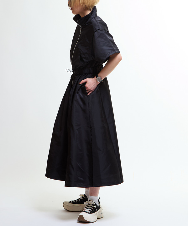 WAIST CORD NYLON HIGHNECK DRESS 詳細画像 10