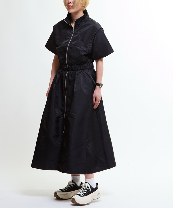 WAIST CORD NYLON HIGHNECK DRESS 詳細画像 11