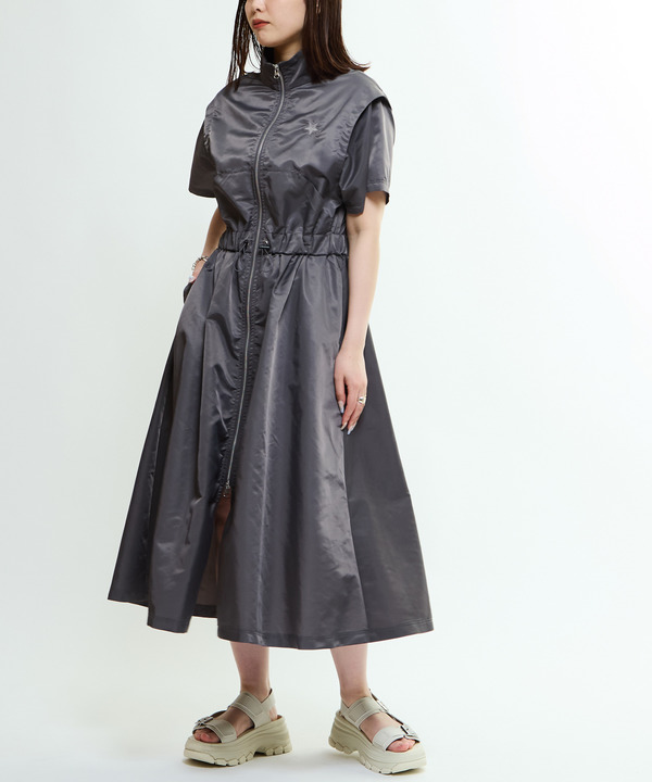 WAIST CORD NYLON HIGHNECK DRESS 詳細画像 7