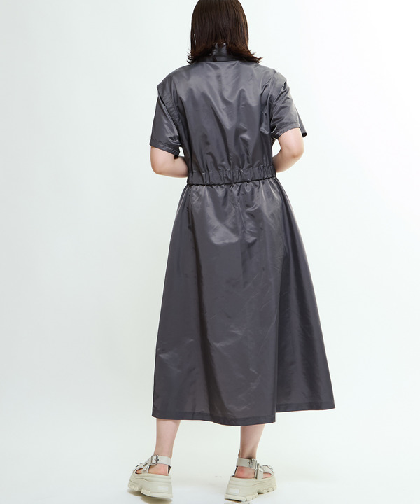 WAIST CORD NYLON HIGHNECK DRESS 詳細画像 9