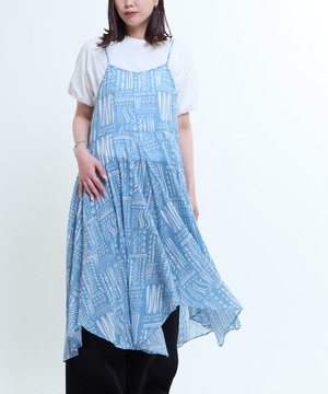BLOCK PRINT CAMISOLE DRESS
