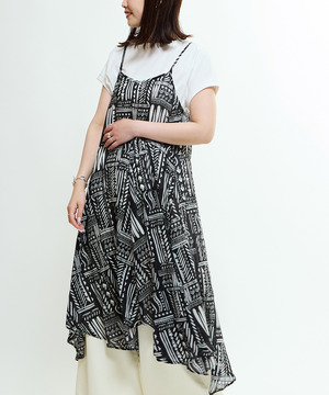 BLOCK PRINT CAMISOLE DRESS