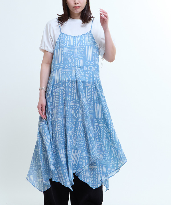 BLOCK PRINT CAMISOLE DRESS 詳細画像 1