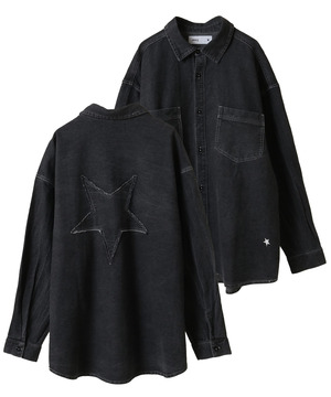 STAR★ PATCH DENIM SHIRT