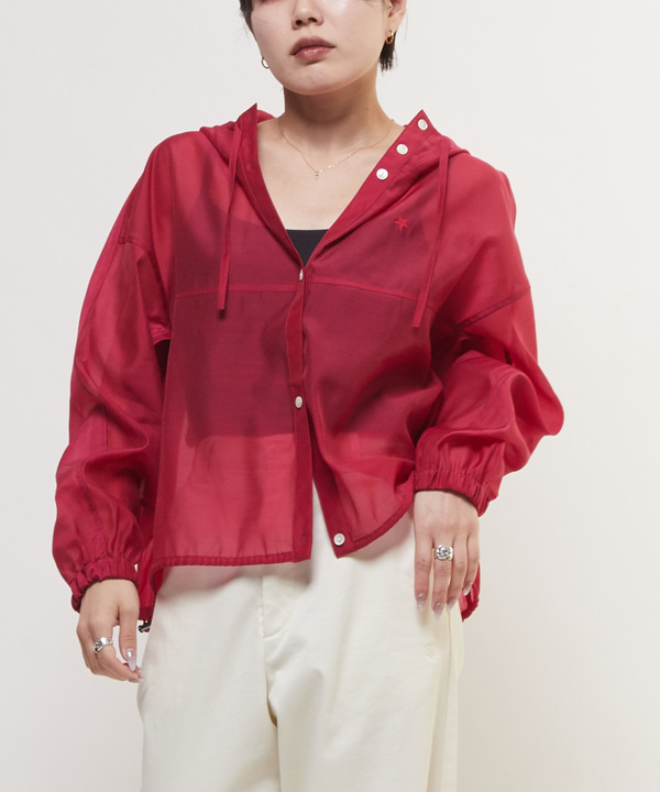 SHEER ANORAK PULLOVER 詳細画像 レッド 1