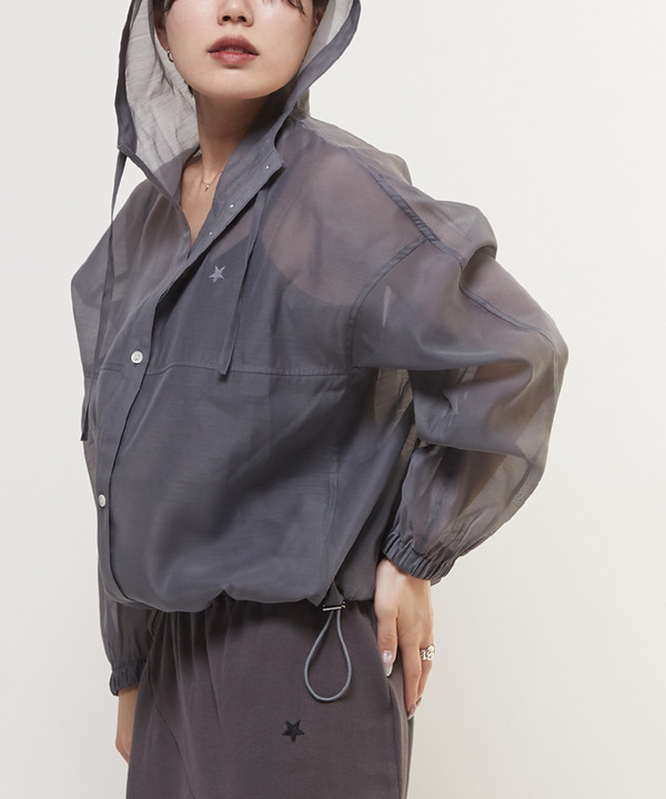 SHEER ANORAK PULLOVER 詳細画像 グレー 1