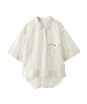 【HL】SHEER STRIPE BOXY SHIRT