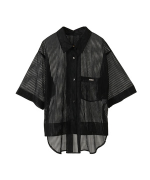 【HL】SHEER STRIPE BOXY SHIRT