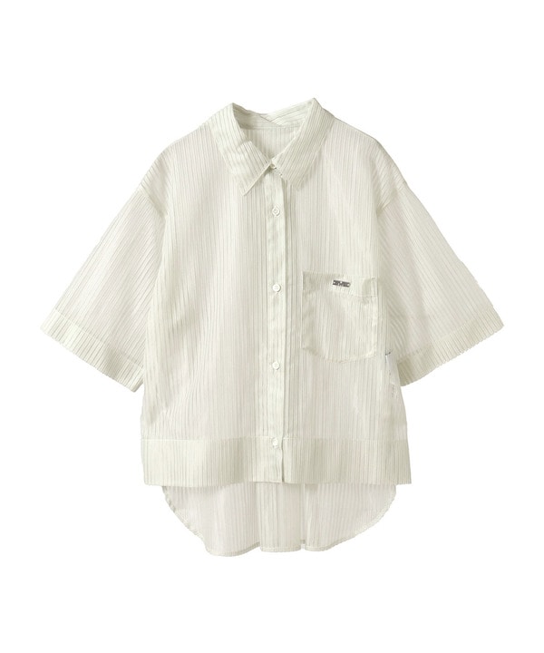 【HL】SHEER STRIPE BOXY SHIRT 詳細画像 オフホワイト 1