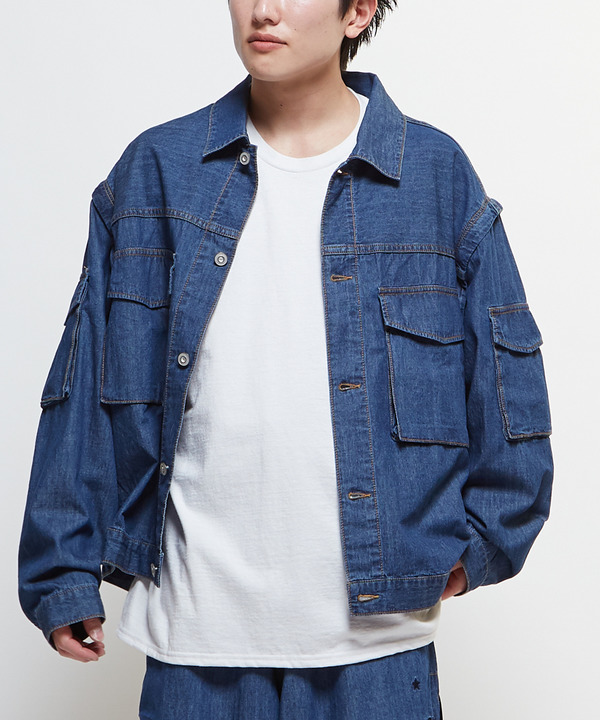 2WAY DETACHABLE DENIM BLOUSON 詳細画像 ネイビー 1