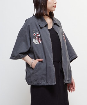 2WAY DETACHABLE EMBROIDERY BLOUSON
