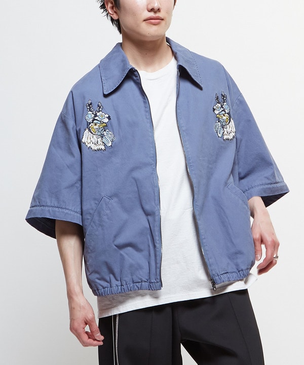 2WAY DETACHABLE EMBROIDERY BLOUSON 詳細画像 ブルー 1