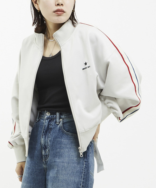 SIDE LINE SHORT TRACK JACKET(WOMEN'S) 詳細画像 ライトグレー 1
