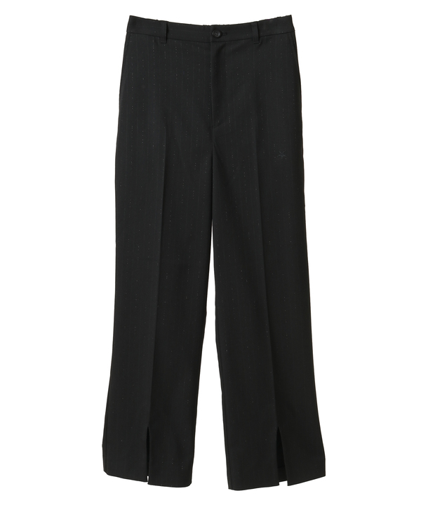 STRIPE SLIT SLACKS 詳細画像 ブラック 1
