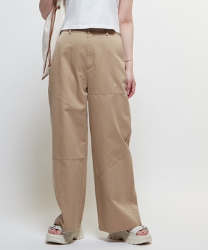 CLASSIC TWILL PANEL WIDE PANTS