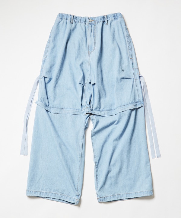 2WAY DETACHABLE DENIM WIDE CARGO PANTS 詳細画像 10