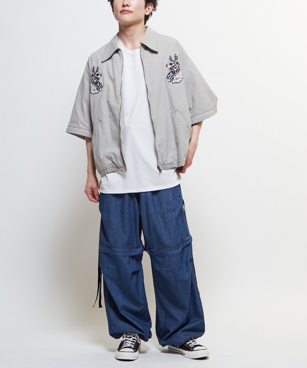 2WAY DETACHABLE DENIM WIDE CARGO PANTS 詳細画像 23
