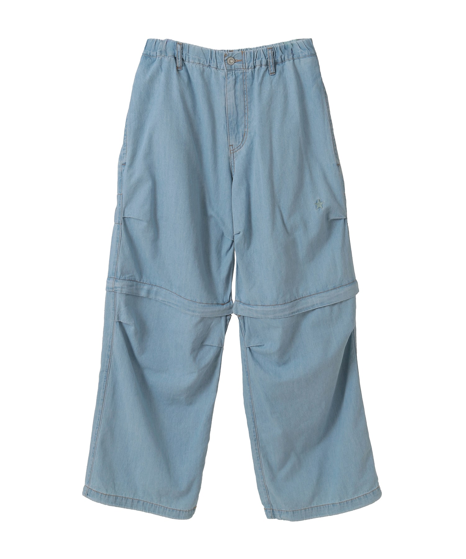 フロントスリットデニムフレアパンツ[商品：PN22SS-009