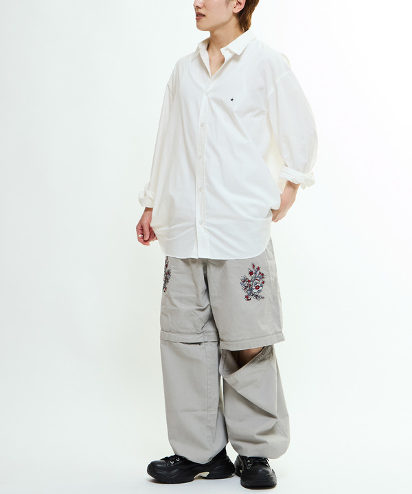 2WAY DETACHABLE EMBROIDERY WIDE PANTS(SET UP) 詳細画像 5
