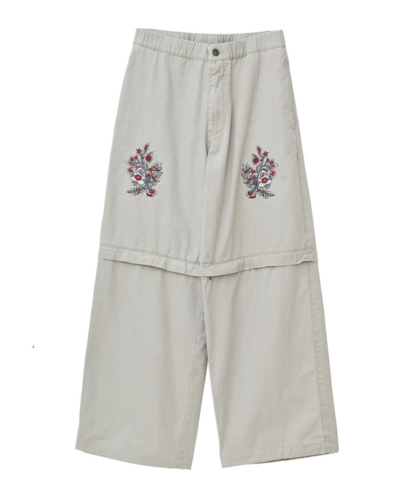 2WAY DETACHABLE EMBROIDERY WIDE PANTS(SET UP) 詳細画像 6