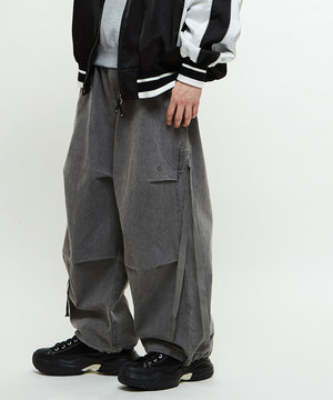 DENIM WIDE CARGO PANTS