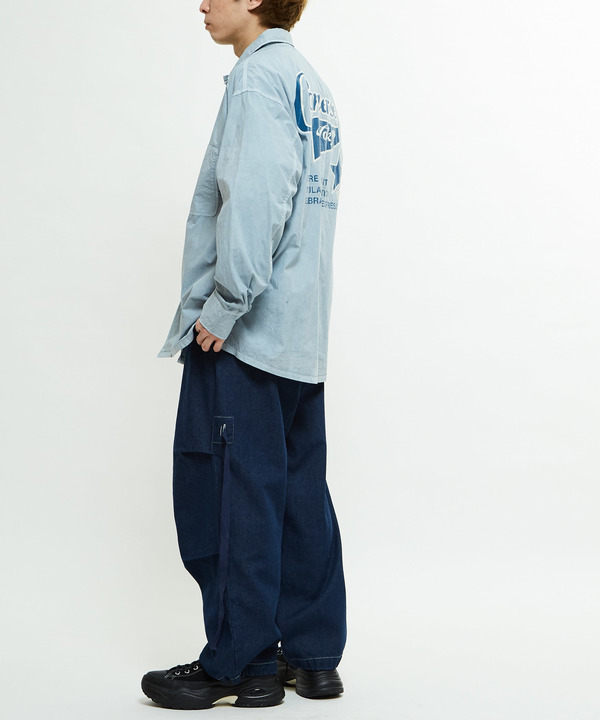 DENIM WIDE CARGO PANTS 詳細画像 10