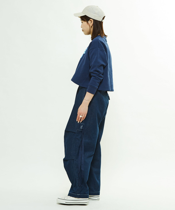 DENIM WIDE CARGO PANTS 詳細画像 12