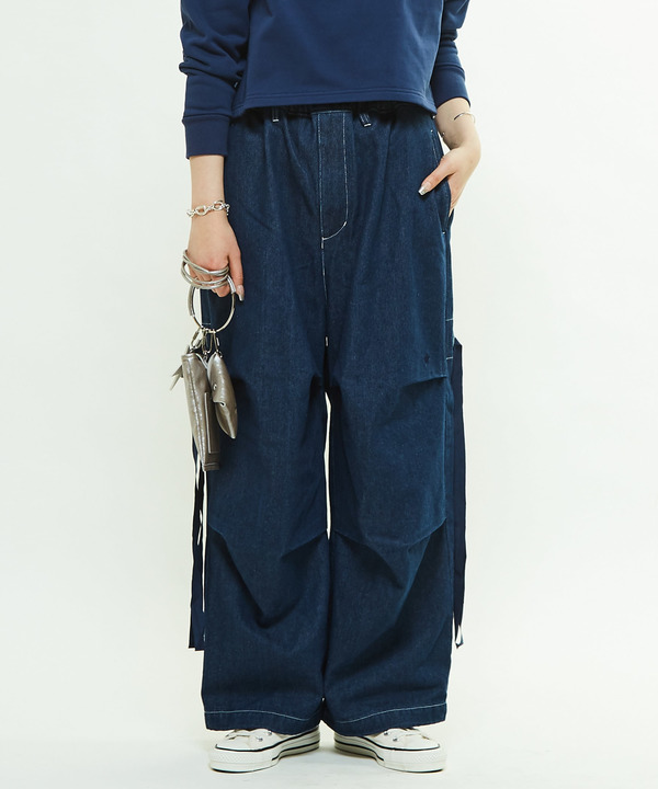 DENIM WIDE CARGO PANTS 詳細画像 14
