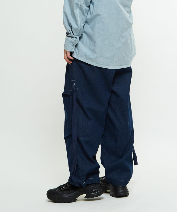 DENIM WIDE CARGO PANTS 詳細画像 8