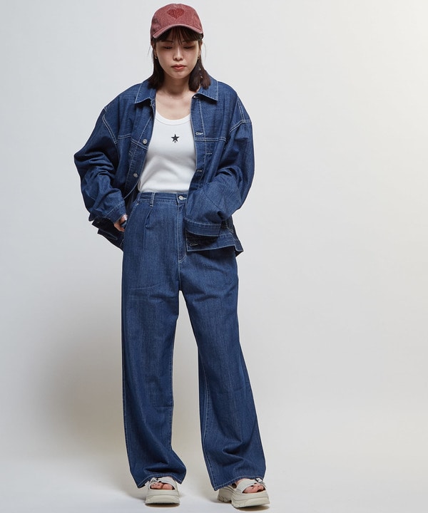 【限定展開】LIGHT DENIM WIDE PANTS 詳細画像 1
