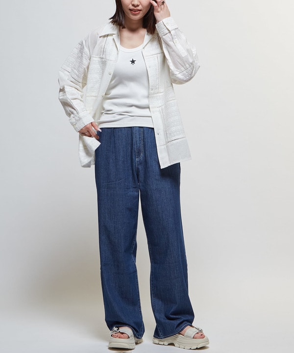 【限定展開】LIGHT DENIM WIDE PANTS 詳細画像 5