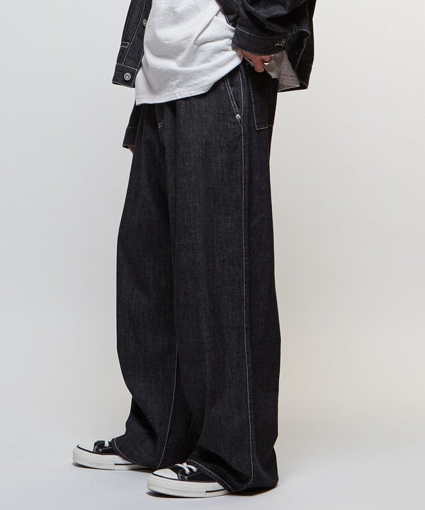 【限定展開】LIGHT DENIM WIDE PANTS 詳細画像 ブラック 1