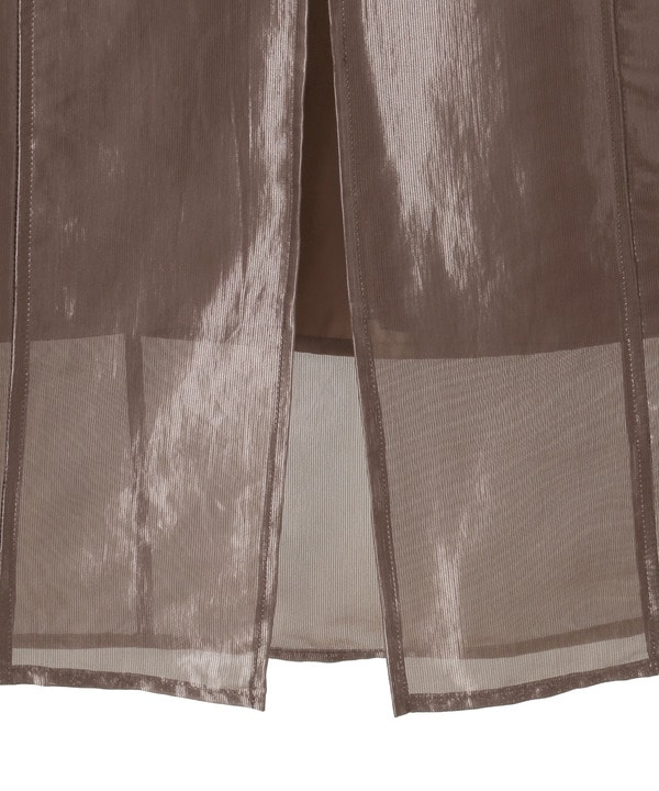 WAIST LOGO SHINY SHEER SKIRT 詳細画像 12
