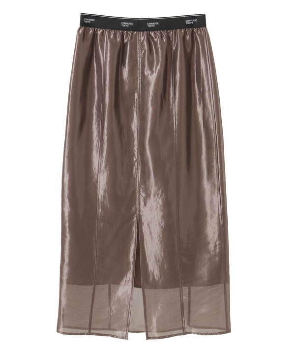 WAIST LOGO SHINY SHEER SKIRT 詳細画像 8