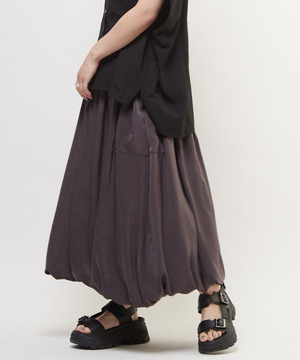 SATIN BALLOON SILHOUETTE SKIRT