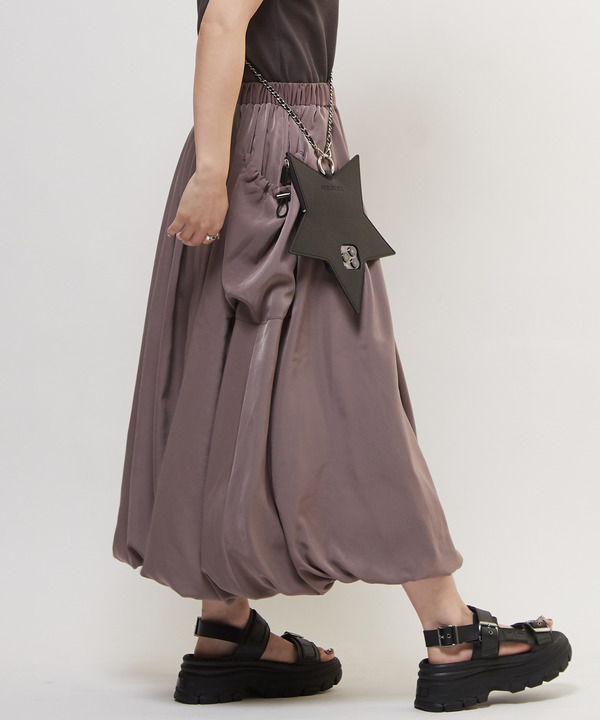 SATIN BALLOON SILHOUETTE SKIRT 詳細画像 1