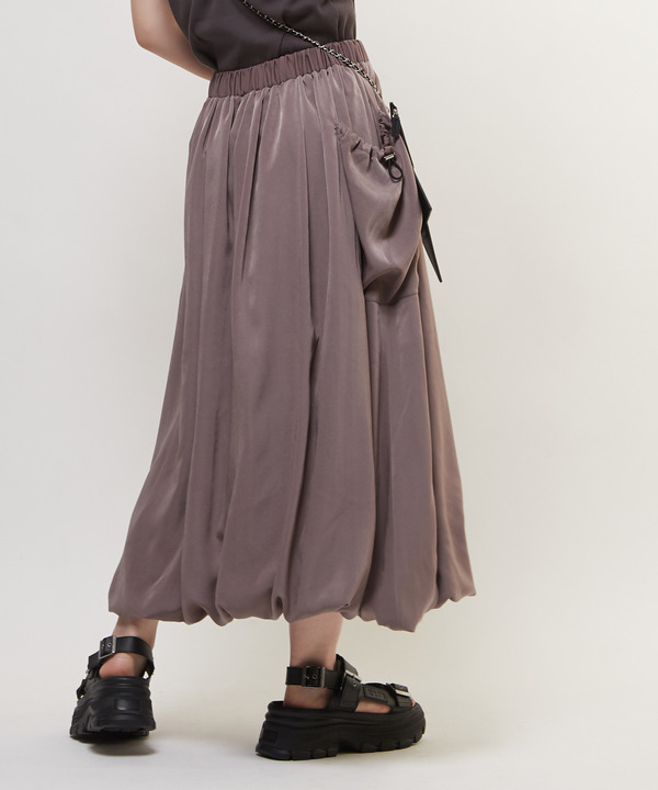 SATIN BALLOON SILHOUETTE SKIRT 詳細画像 2